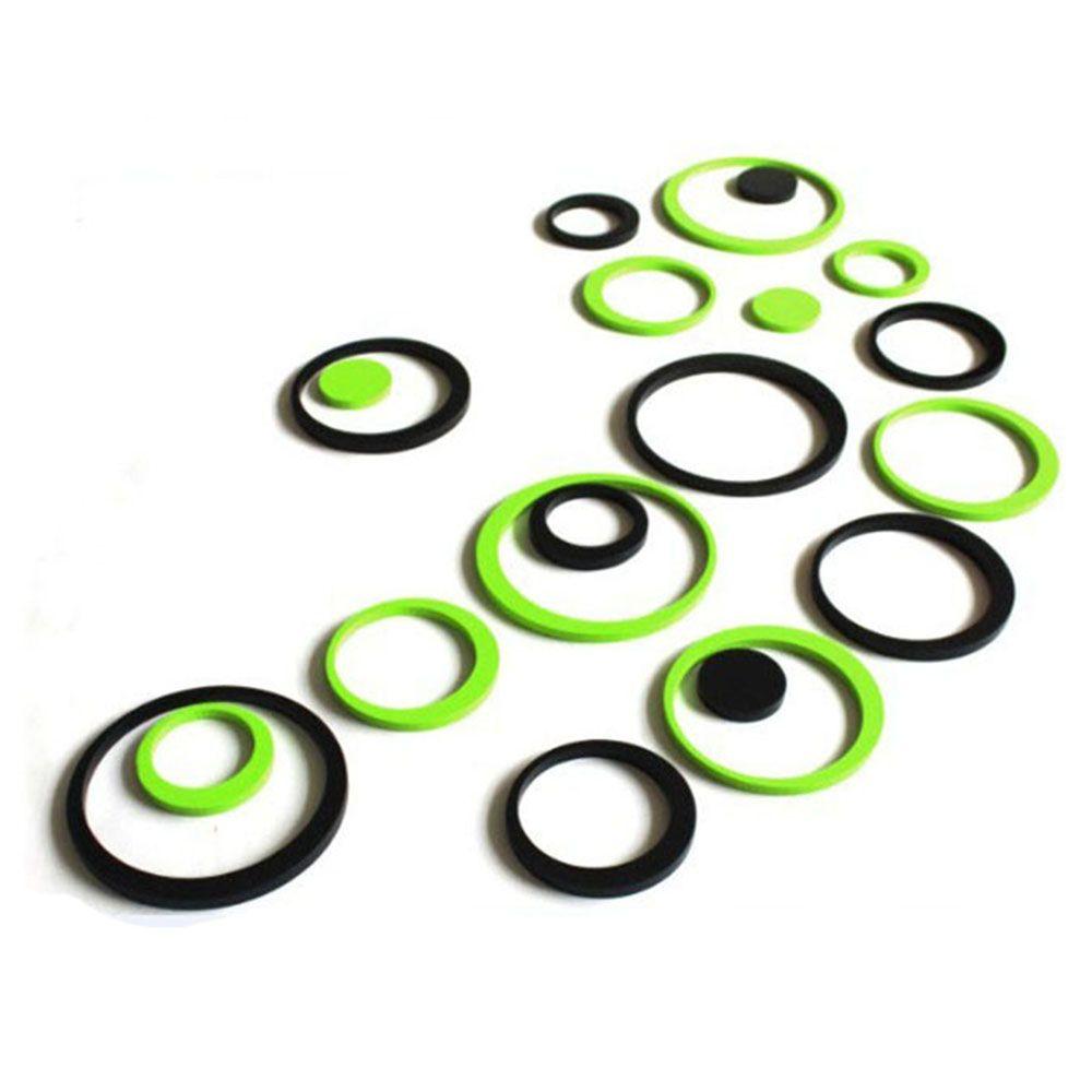 5PCS/Set Acrylic TV Background Home Decor 3D Circles Mural Round Decals Wall Stickers