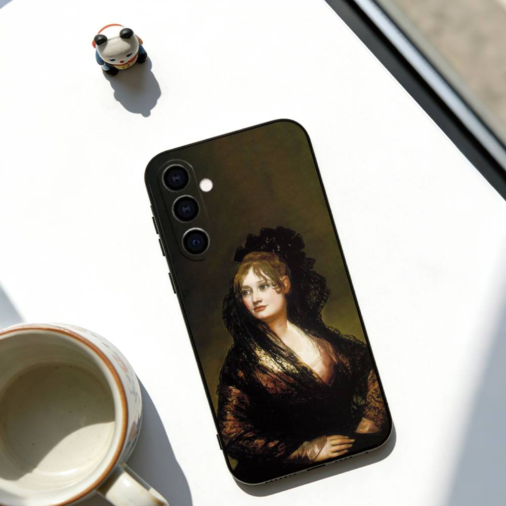 Hiszpania Francisco Goya Etui na telefon z motywem artystycznym Dla Samsung Galaxy A73,A72,A71,A70,A53,A52,A51,Miękki Silikonowy Czarne Pokrowiec