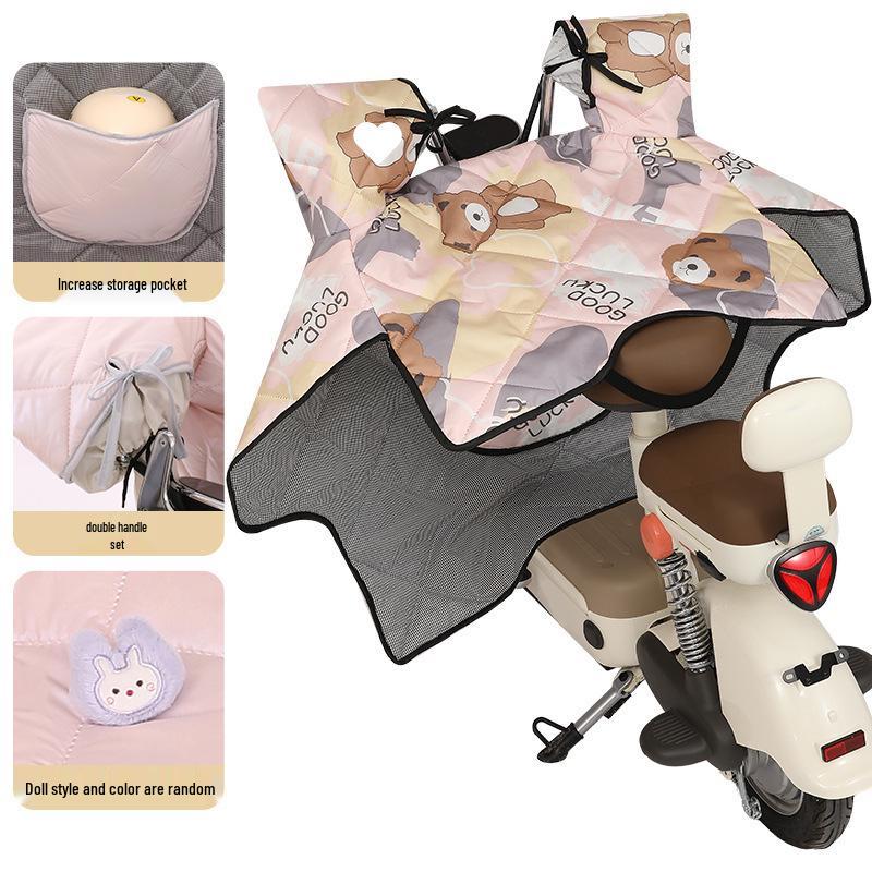 All-Season Electric Vehicle Windshield Cover: Universal Sun & Rain Protection, Waterproof, Thickened for Winter, Ideal for Motorcycles