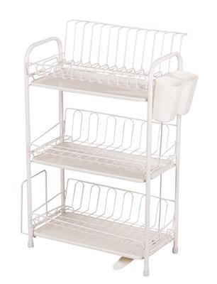 Pearl Metal Alesta Drainer Rack Slim 3 Tier Water Flowing Tray Tableware Compatible HB-1860