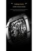 Swiss True Tourbillon Men's Mechanical Fashion Watch with Rubber Strap and Hollow Square Design