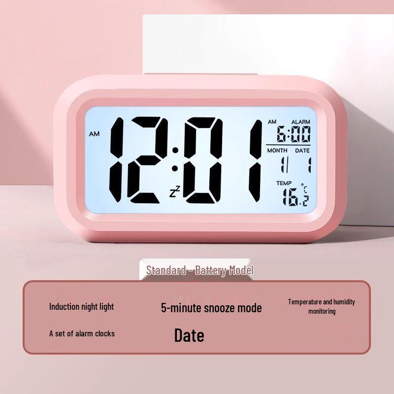 Smart Multi-functional Desktop Alarm Clock with Mute Mode and Long Battery Life