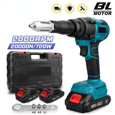 Portable Brushless Electric Rivet Gun 20000N Cordless Rivet Nut Gun Drill Insert Automatic Riveting Tool