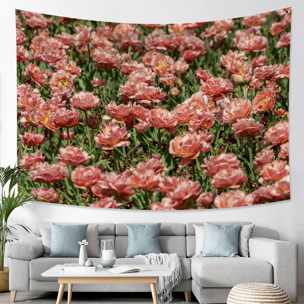 Beautiful Rose Bush Tapestry Wall Hanging Romantic Fresh Daisy Ins Style Wedding Party Background