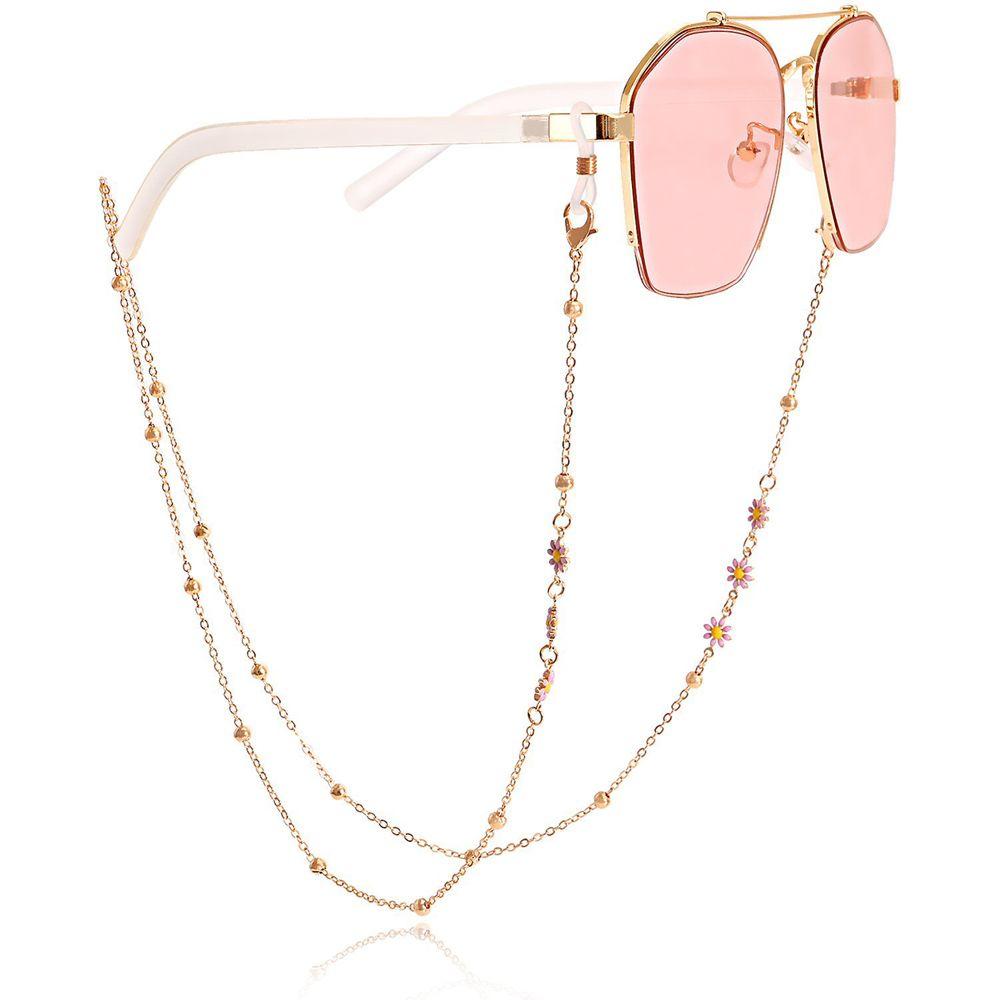 Vintage Fashion Colorful Flower Eyewear Accessories Sunglasses Chain Eyeglasses Lanyard Mask Chain