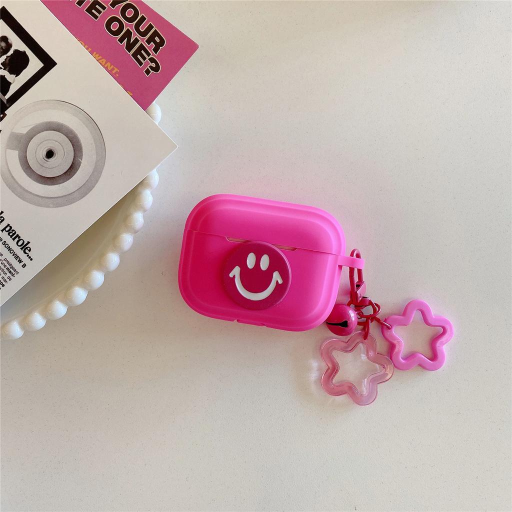 Silicone smiley face applies to Apple AirPodsPro 1st generation Bluetooth headset case Apple 111 headset case star.
