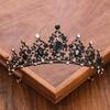 Vintage Barokke Koningin Kroon en Tiara Kristal Strass Kroon Bruids Diadeem Haar Sieraden Bruiloft Haaraccessoires Feest Tiara's