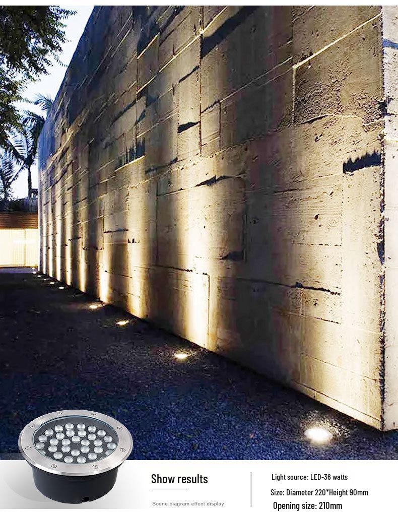 Low Voltage 12V-24V Outdoor LED In-Ground Light: Waterproof, Stainless Steel for Parks and Courtyards