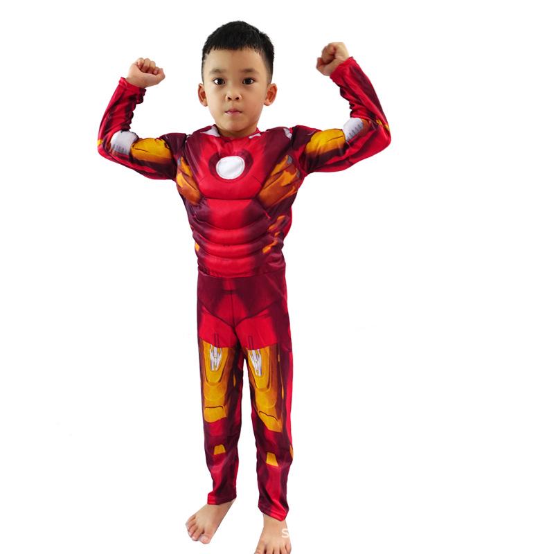 Kids' Muscle Costume: Halloween Heroes – Iron Man, Captain America, Thor, Hulk, Optimus Prime, and Spider-Man