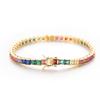 Hip Hop Bracelet with 4mm Tennis Chain Micro-Inset Square Zircon Trendy Cute Design Made Copper Hipster Jewelry
