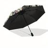 Jack Skellington, Sally Automatic Opening and Closing Umbrella - 8 Ribs Portable Folding Umbrella with Plastic Handle, Suitable for Leisure