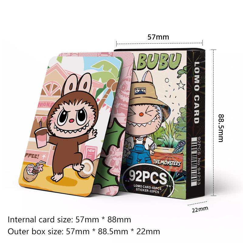92Pcs/Set  Anime Cute  Mini Lomo Card Double Sided Cartoon Photo Card Collection Gift Toy Photocard Bookmarks Gifts