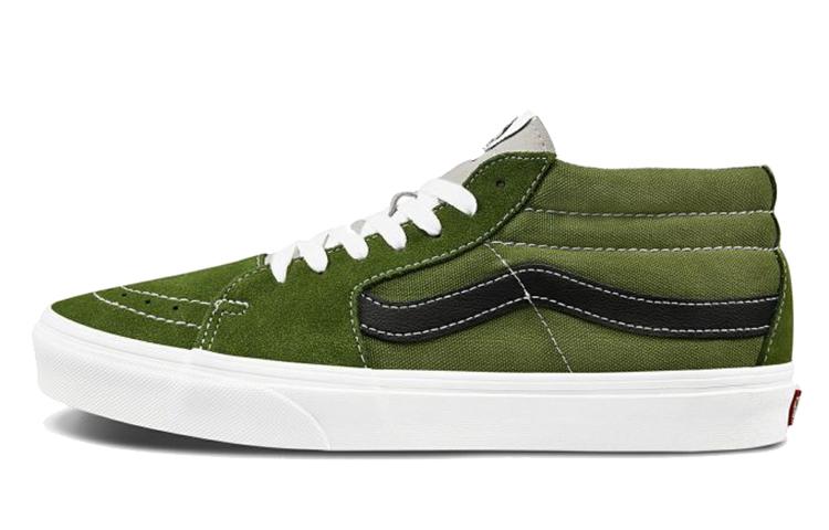 Vans Sk8 Mid Low Top Skate Shoes Unisex Dark Green VN0A3WM3WZ6 34.5