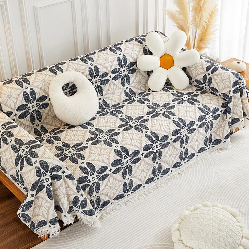 Chenille Sofa Towel Cover Cloth All-Inclusive Universal Four Seasons Universal Simple Sofa Cushion Cover Non-Slip Cover Blanket Anti-Scratching