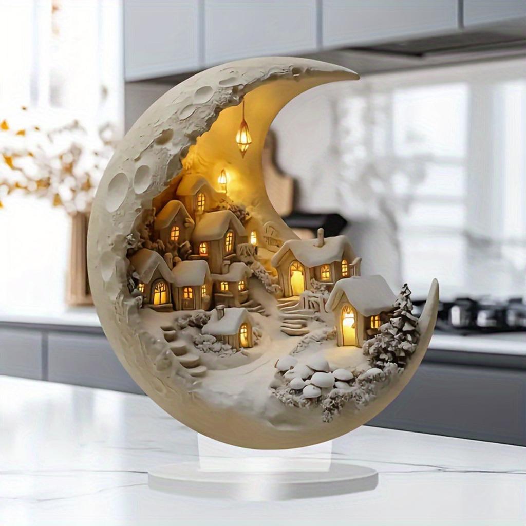 2D Lunar New Light Moon Brands Snowhouse Desktop Decoration Ornament