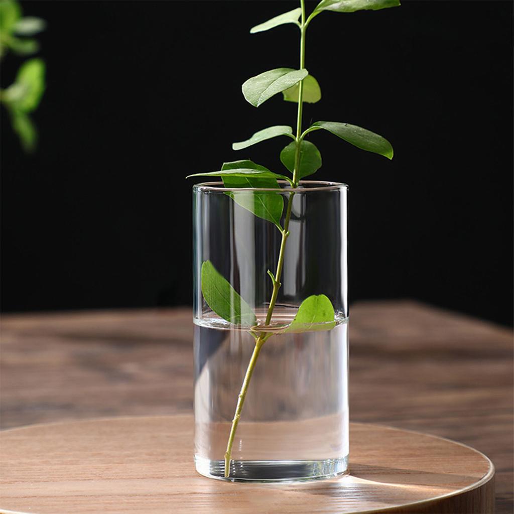 Clear Glass Flower Vase Tabletop Borosilicate Vases Floral Arrangements for Home Office Wedding Table