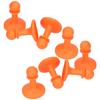 8pcs Tent Pole Rod Support Thunder Proof Cap for Outdoor Camping Hiking Tent Accessories (Orange)