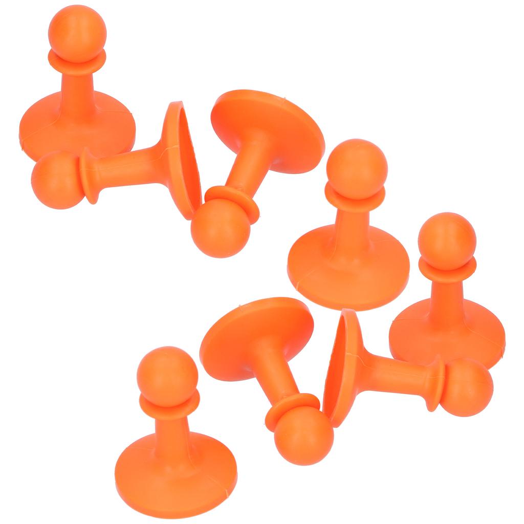8pcs Tent Pole Rod Support Thunder Proof Cap for Outdoor Camping Hiking Tent Accessories (Orange)