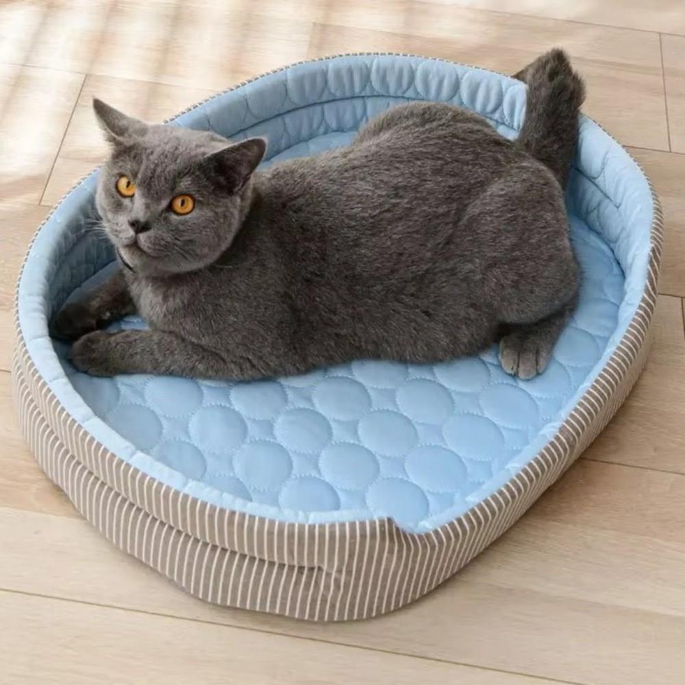 Atmungsaktives Hunde Kühlbett Rutschfeste Katzen Schlafmatte Haustierkorb Haustier Kühlmatte Hunde Katzen