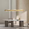 Modern Chandelier Kitchen Island Lighting Simple Gold Rectangle Hanging Lamps Fixtures Creative Dining Room Pendant Light Indoor