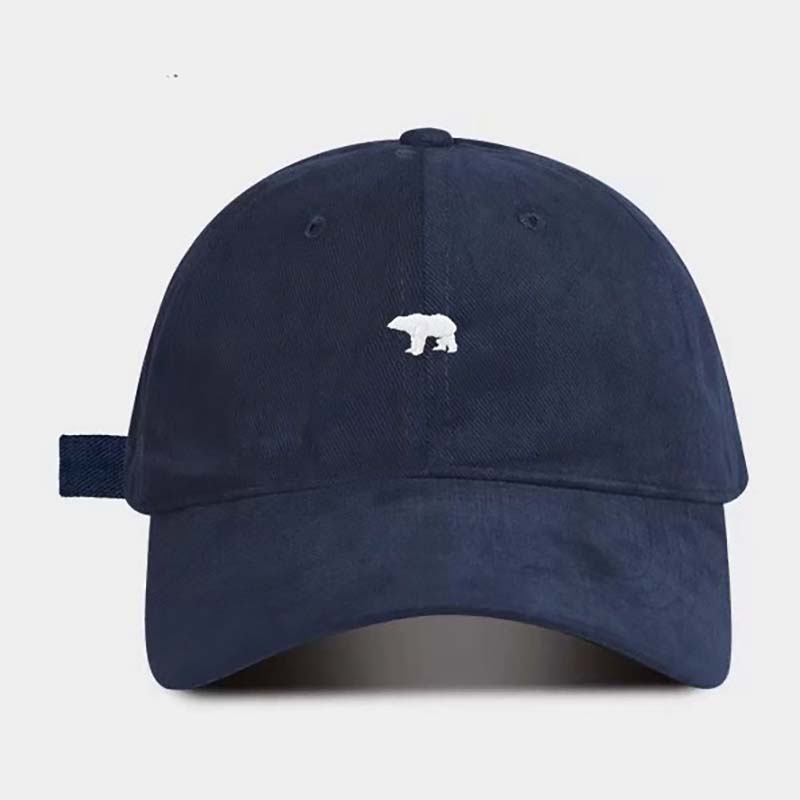 Stylish High quality Sanding bear embroidered baseball cap women summer new style wide-brimmed hat that makes face look smaller