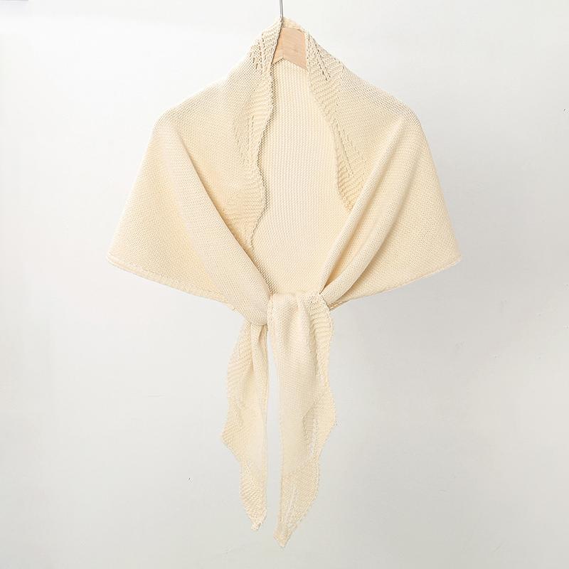 

Triangle Knitted Scarf Women Elegant Party Dress Shawl Wraps Warm Knit Neckerchief Office Scarves Sunscreen Windproof Stoles