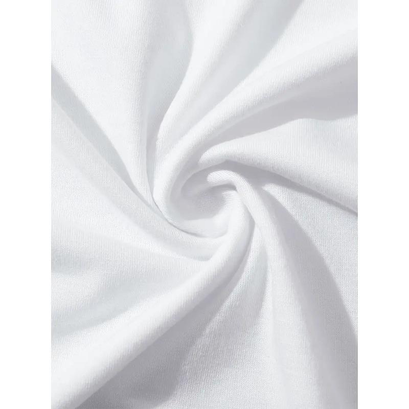 Small Language Spanish Alphabet Print Spring and Summer Casual T-Shirt Round Neck Short-Sleeved Sports T-Shirt Women'S Top