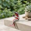 Metal Frog Statue Whimsical Ornament HandPainted for Gardeners, Collectors, Patio,