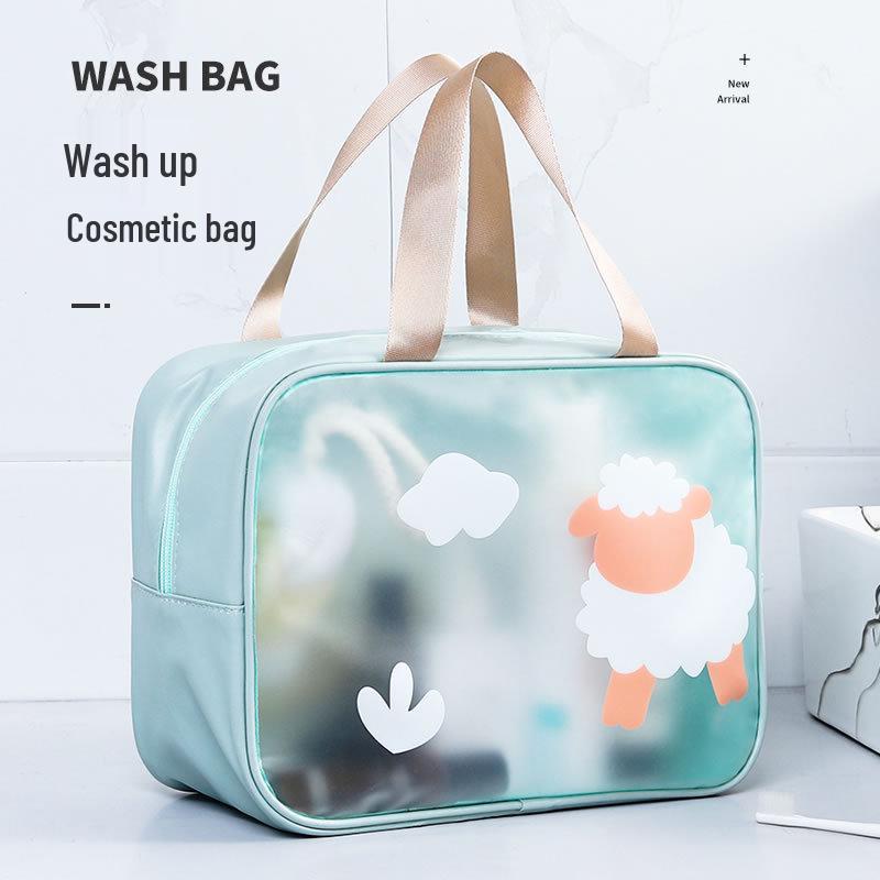Borsa da Toilette e Trucco Portatile di Grande Capacità per Esterno, Spiaggia, Yoga e Fitness con Separazione Umido-Secco