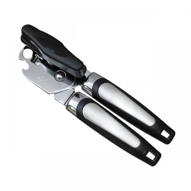 Heavy Duty Stainless Steel Can Opener with Ergonomic Handle for Kitchen Safety Smooth Edge Cut and Built-in Bottle Opener 6
