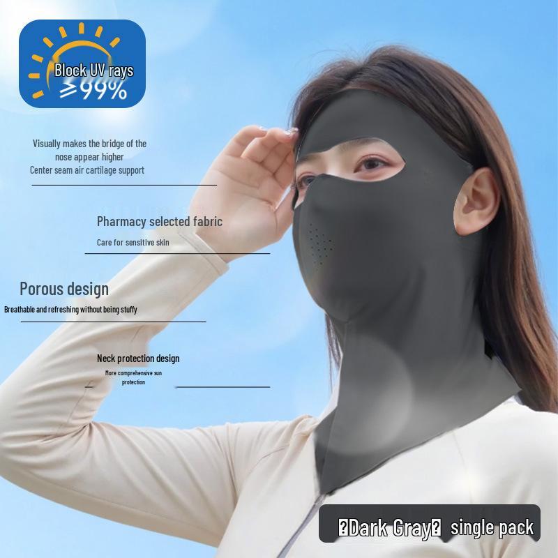 

Zhuo Chen Women s 3D UV Protection Breathable Sunscreen Face Mask for Summer темно-серого