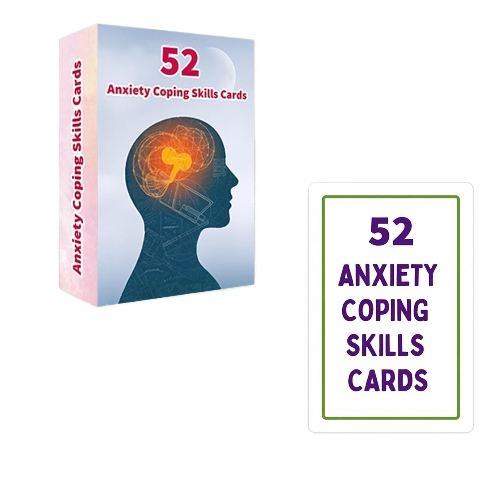 

Anxiety Coping Skills Cards Pocket Mental Health Flashcards For Stress Relief One Size