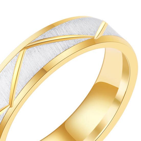 Unisex Ring Vintage Geometric Bright Luster Minimalism All Match Decoration Valentines Gift Rhombus Pattern