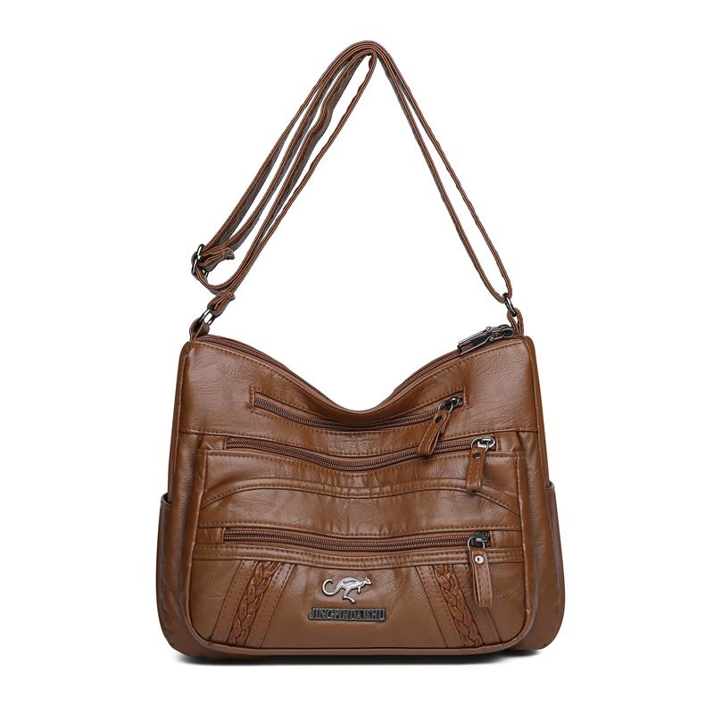 Multi-compartment Simple All-match Middle-aged and Elderly Mother's Large-capacity Casual Shoulder Crossbody Bag