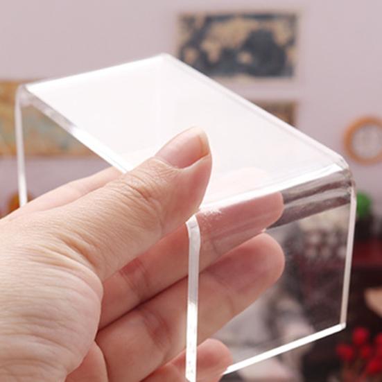Dollhouse Modern Table Fine Workmanship Fadeless Bathroom Accessory Mini House Accessories Clear Table for Children