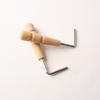 Guitar Neck & String Spacing Adjustment Wrench with 4mm Hex and Wooden Handle for Electric & Acoustic Guitars