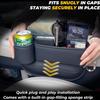 2-Pack Car Seat Gap Filler Organizer With Cup Holder - Premium Leather - Universal Fit - Keeps Cans/Phone/Keys/Wallets Organized(Black)