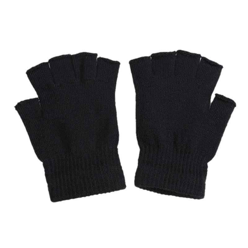 Unisex Touchscreen-Compatible Fingerless Knit Gloves for Autumn/Winter