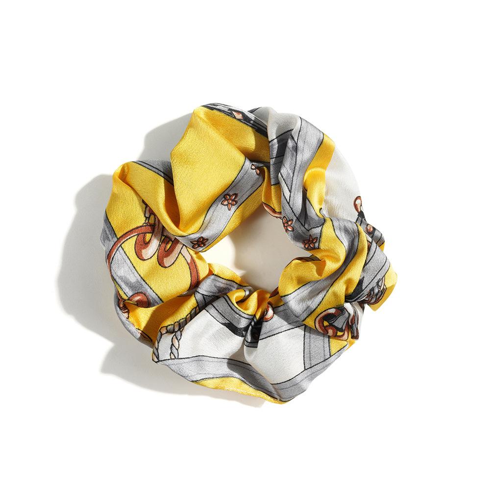 Leopard Print Hair Band Bohemian Large Intestine Band Small Fresh Commuter Rubber Band Flower Print Head Band Head Rope