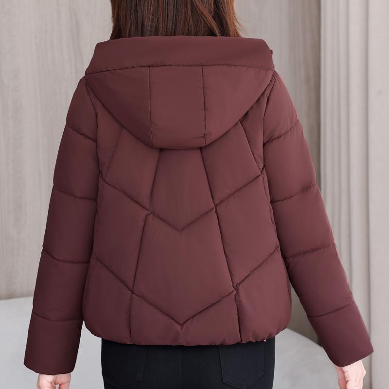 Fashion Woman Winter Coats Hooded Casual Thick Warm Short Parkas Women Jackets