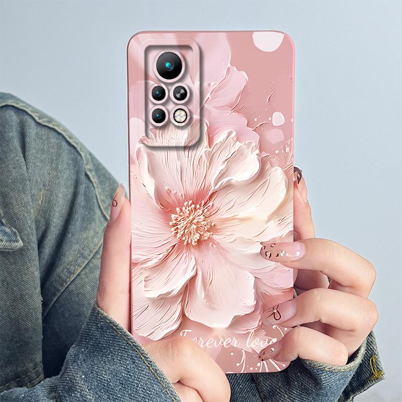 For Infinix Note 11 Pro X697 / Note 11s X698 Phone Case Cover Silicone Sweet Painted Shell Cartoon Funda Printed Casing Coque