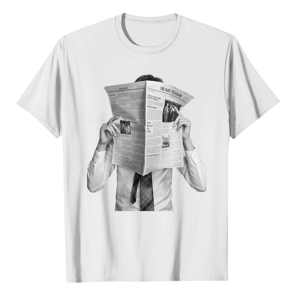 Casual Short Sleeve T Shirt with Graphic Print Front Crew Neck Relaxed Fit Comfortable Lightweight Fabric Suitable for Everyday Wear