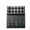 Black 4 Channel XLR Volume Controller 0-100 dB Scale XLR Signal Splitter  Studio Monitoring