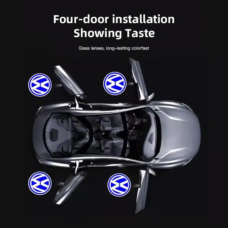 ·Car Door Welcome Lights Laser Projector Decor Lamp For VW GTI Polo Golf Passat Tiguan Arteon Touareg Taigo Caddy Jetta Beetle S HB422