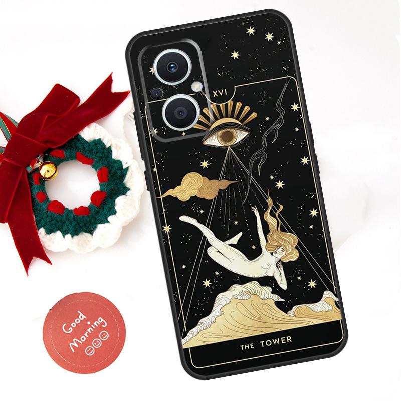

Чехол Funda для OPPO Reno 14F 14 13 12 11 10 Pro 11F 12F 13F 7 8 Lite, Чехол для OPPO Find X8 X5 X9 Pro, Астрология Таро Карты OPPO Find X6 Pro