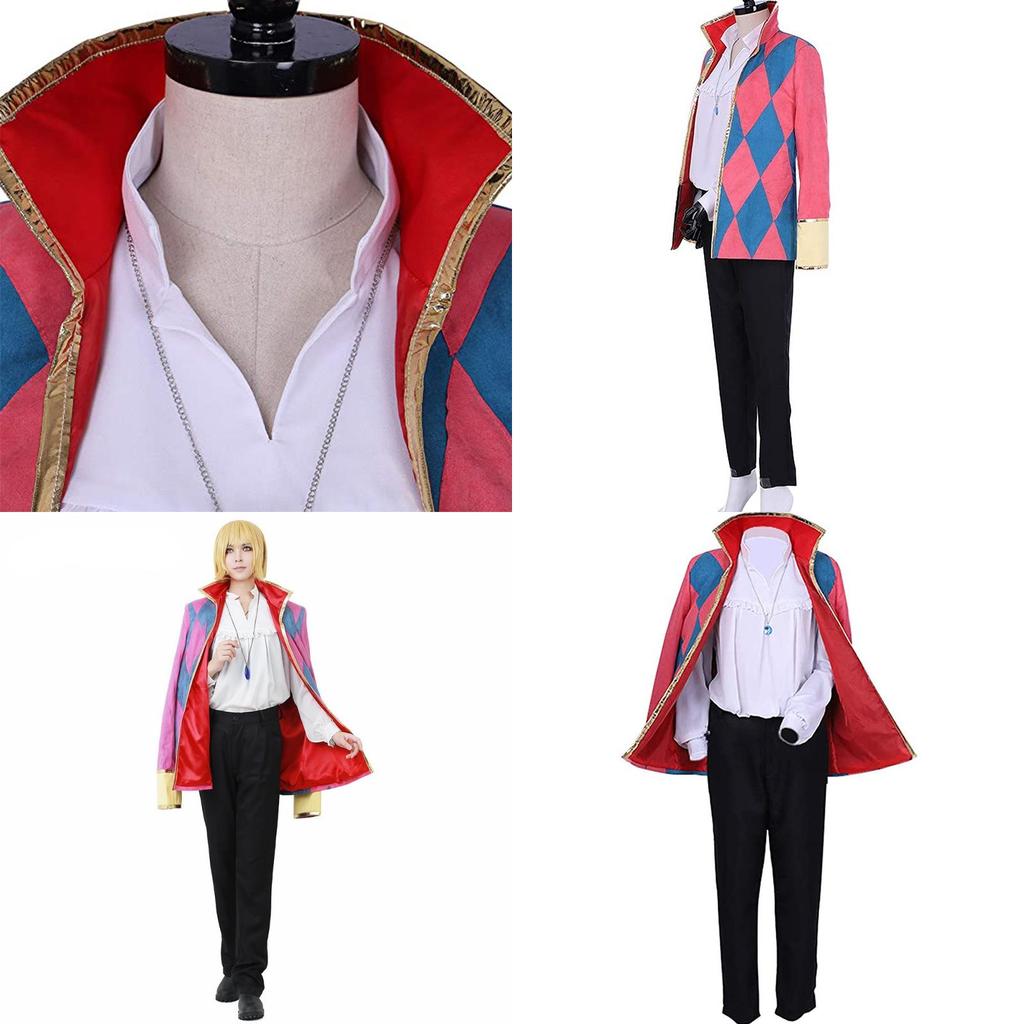 Le Château Ambulant de Howl Costume de Cosplay Hauru Manteau Costume Tenue de Fête d'Halloween