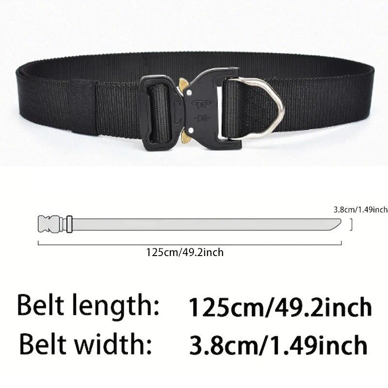 1pc Men's Belt Outdoor Tactical Belt Multi-Function Buckle Nylon Belt High Quality Alloy Buckle Belt Sports Canvas Neutral Belts