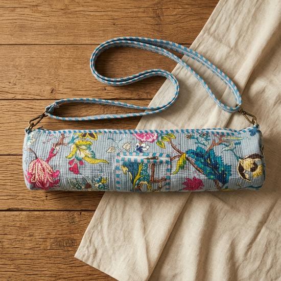 Yoga Bag Usalover925 Multicolor Quilted Cotton Floral Print Yoga 31