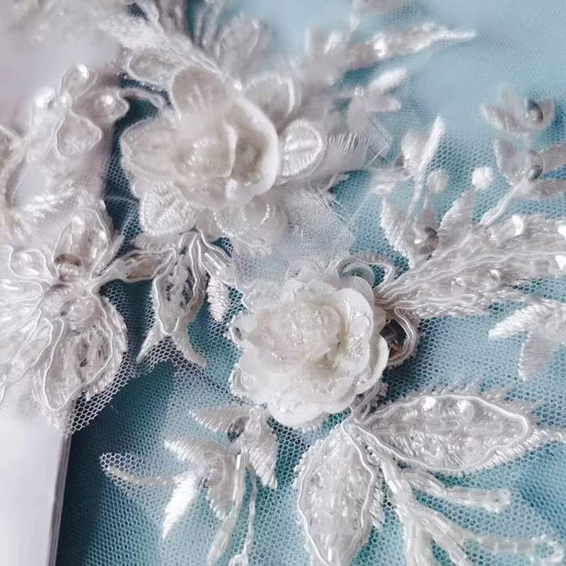 Three-Dimensional Lace Embroidery Lace Flower Handmade Diy Flower Accessories Headgear Clothes Decoration Nail Beads Clothing Accessories