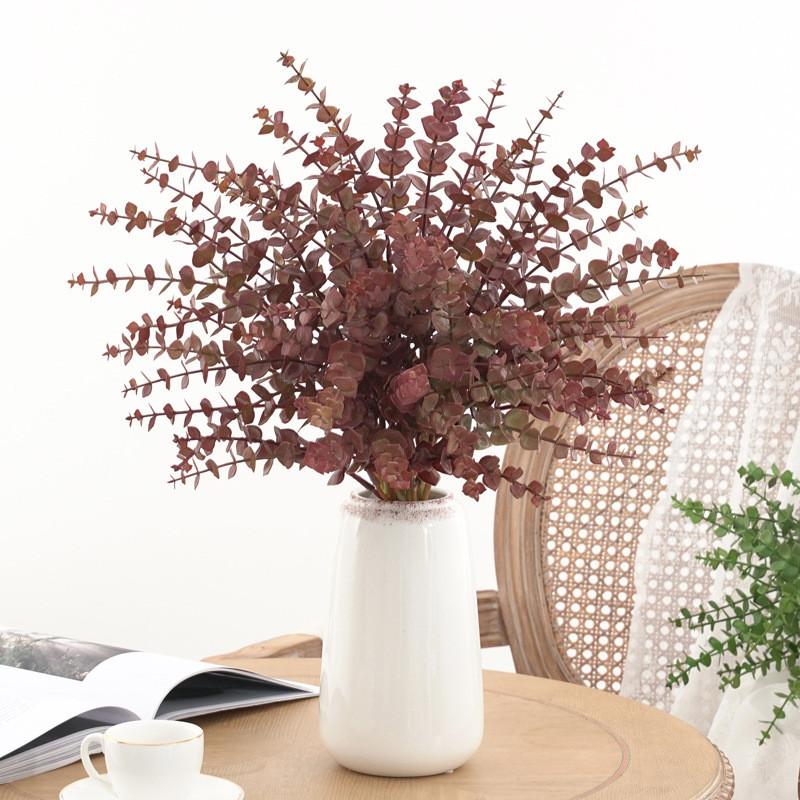 Stem Eucalyptus Artificial With Multiple Colors For Home Decor Props Photography